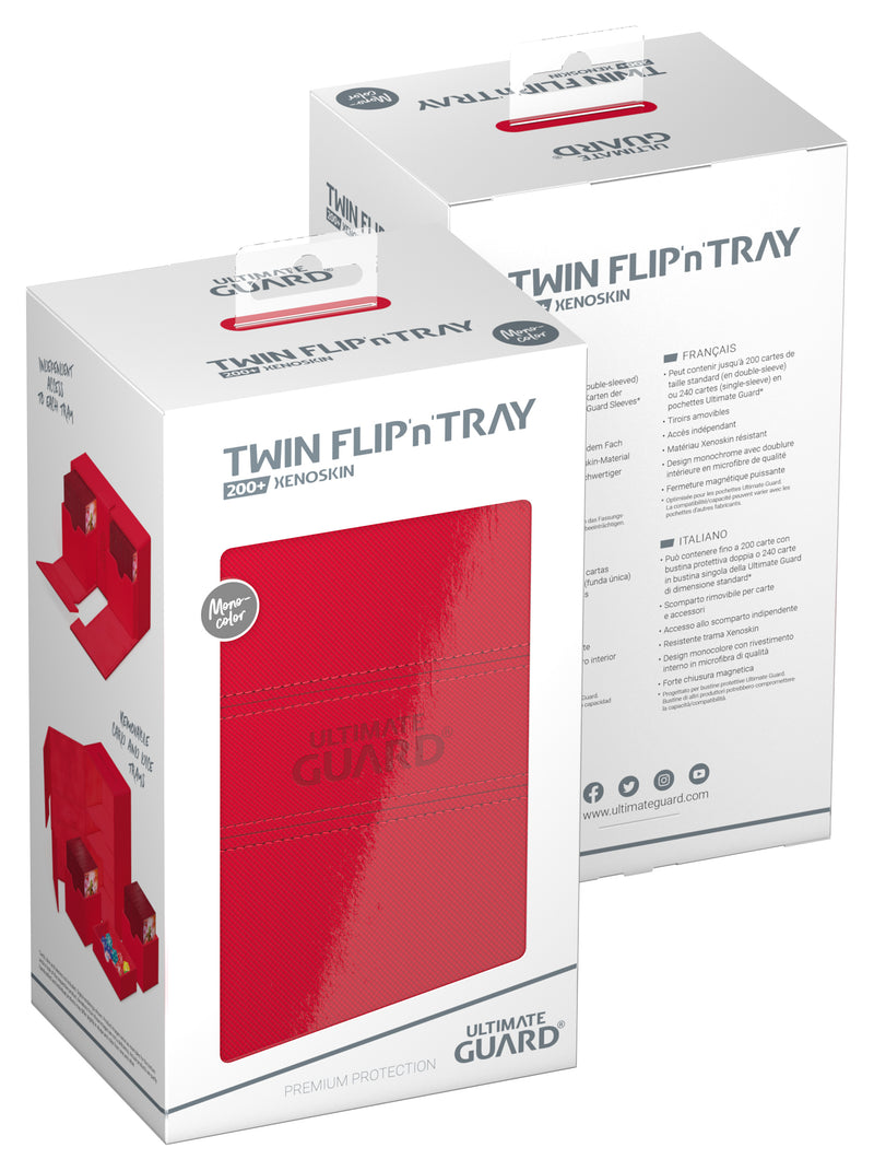 Étui Twin Flip'n'Tray Deck Xenoskin Mono-Color 200+ Rouge