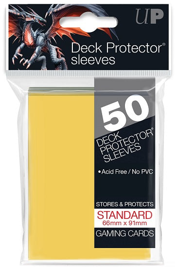 Pochettes de protection pour deck, lot de 50 : jaunes