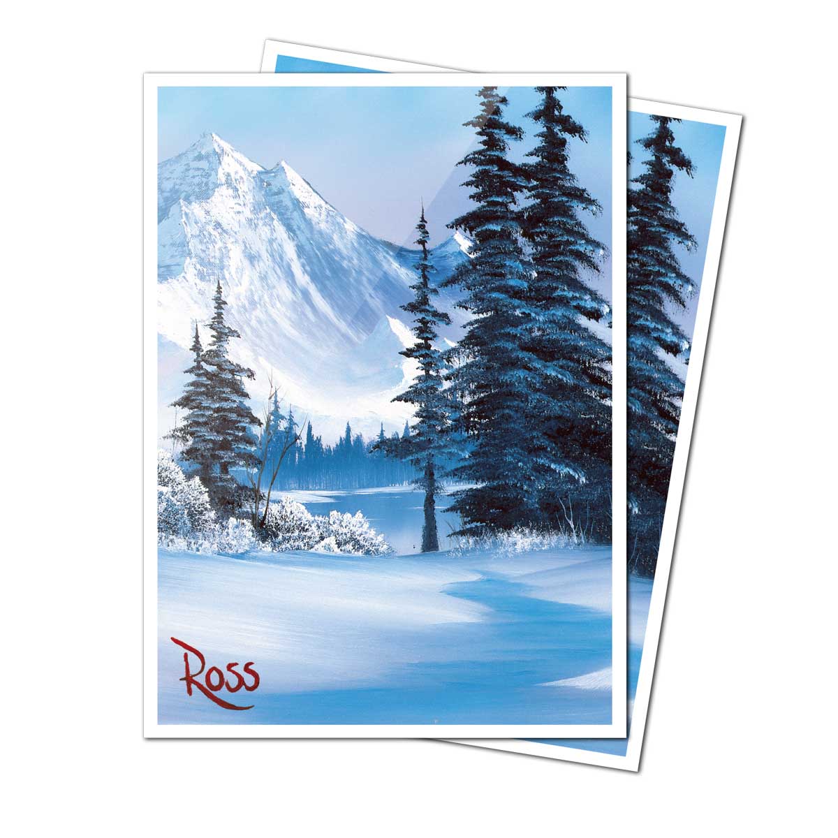 Apex Deck Protector Sleeves: Bob Ross Winter Paradise 105CT