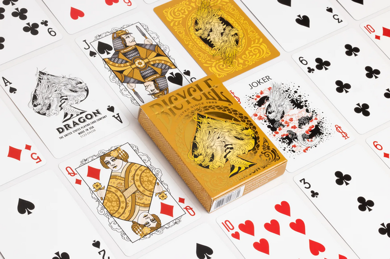 Gold Dragon Playing Cards