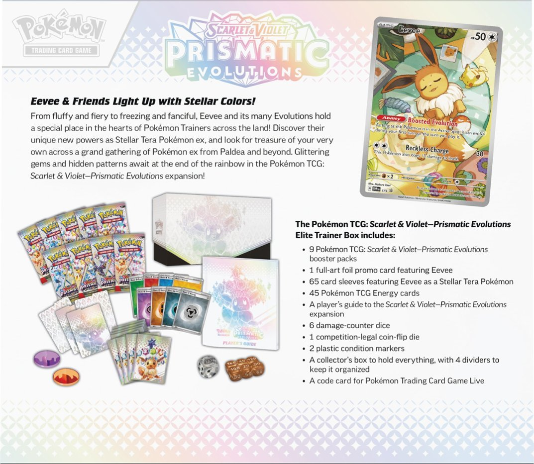 Pokemon TCG: SV8.5 Prismatic Evolutions Elite Trainer Box