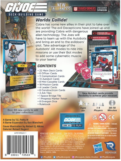 G.I. JOE Deck-Building Game New Alliances Expansion