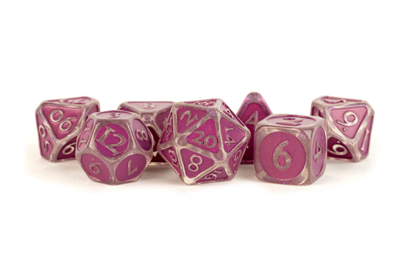 Enamel Acrylic 7 Dice Set: Ice with Purple 16MM