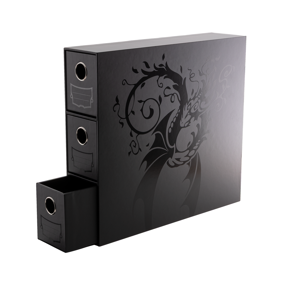 Dragon Shield Fortress: 3 Vertical Rows - Black