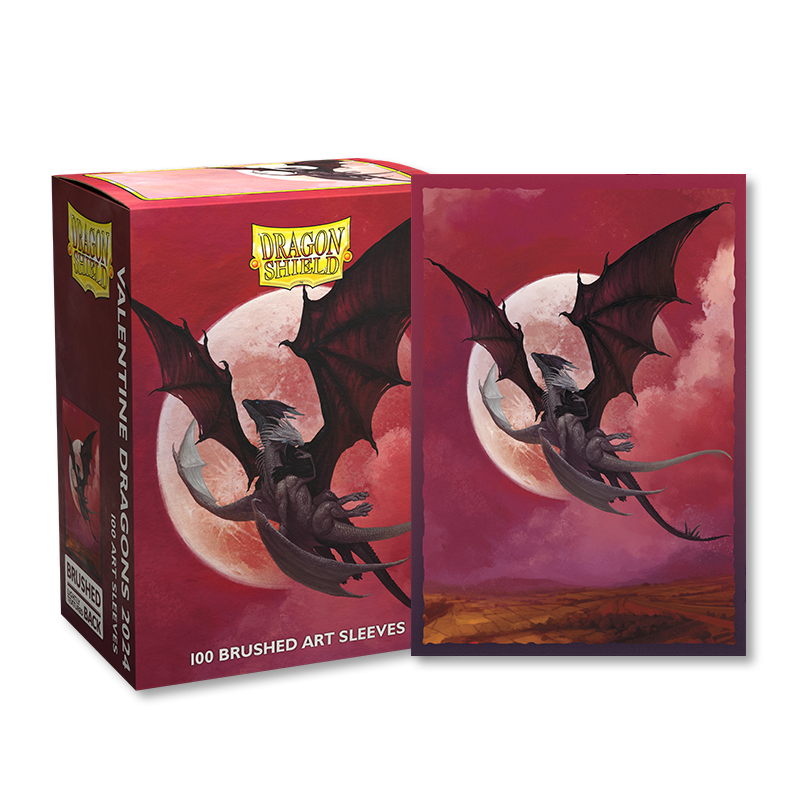 Dragon Shield Édition Limitée Art Brossé : Dragons de la Saint-Valentin 2024