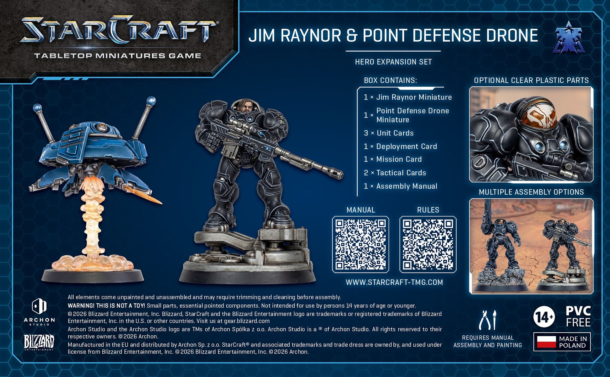 Starcraft: Terran - Jim Raynor and Point Defense Drone Hero Expansion Set (Pre-Order)