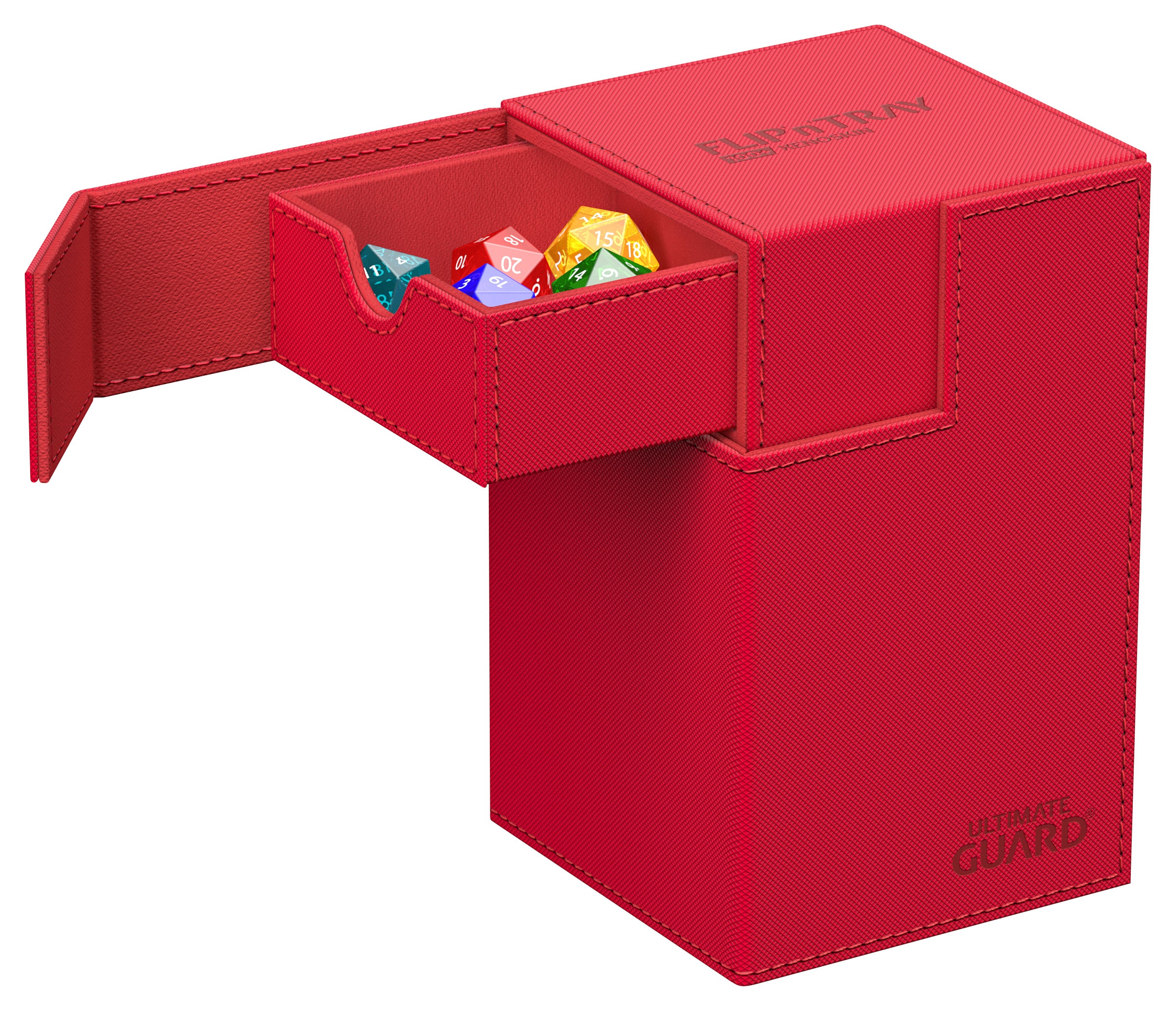 Étui à deck Flip'n'Tray Mono-Couleur 100+ Rouge