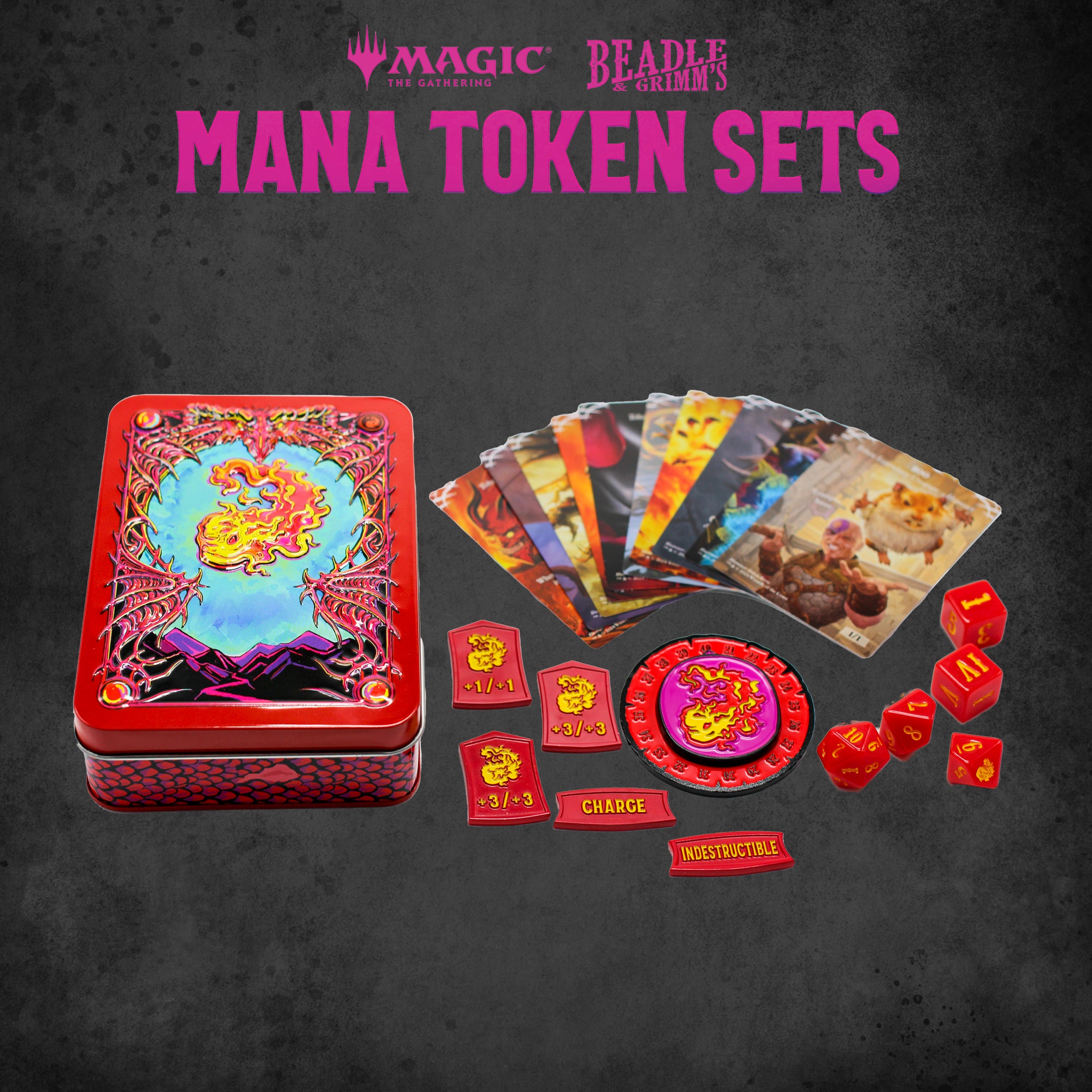 Jeu de jetons de mana Magic: The Gathering de Beadle &amp; Grimm : rouge