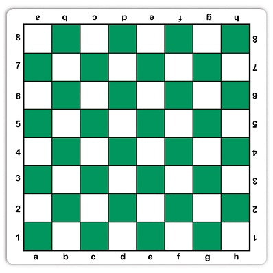 Chess board Green Roll-Up with Notation
