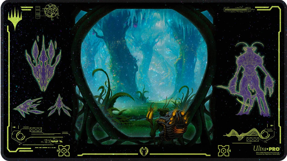 Tapis de jeu Magic: The Gathering - Edge of Eternities : Vert holographique