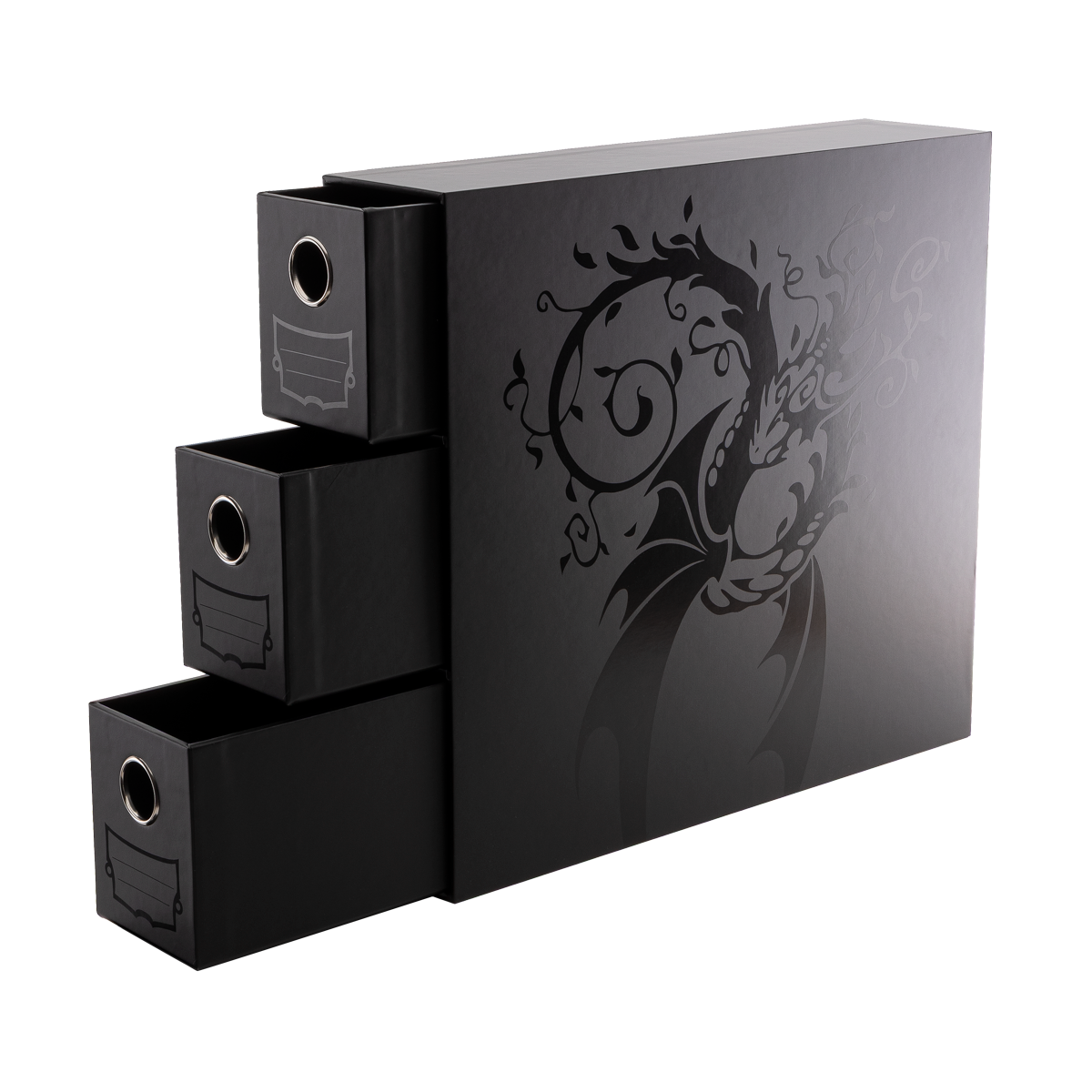 Dragon Shield Fortress: 3 Vertical Rows - Black