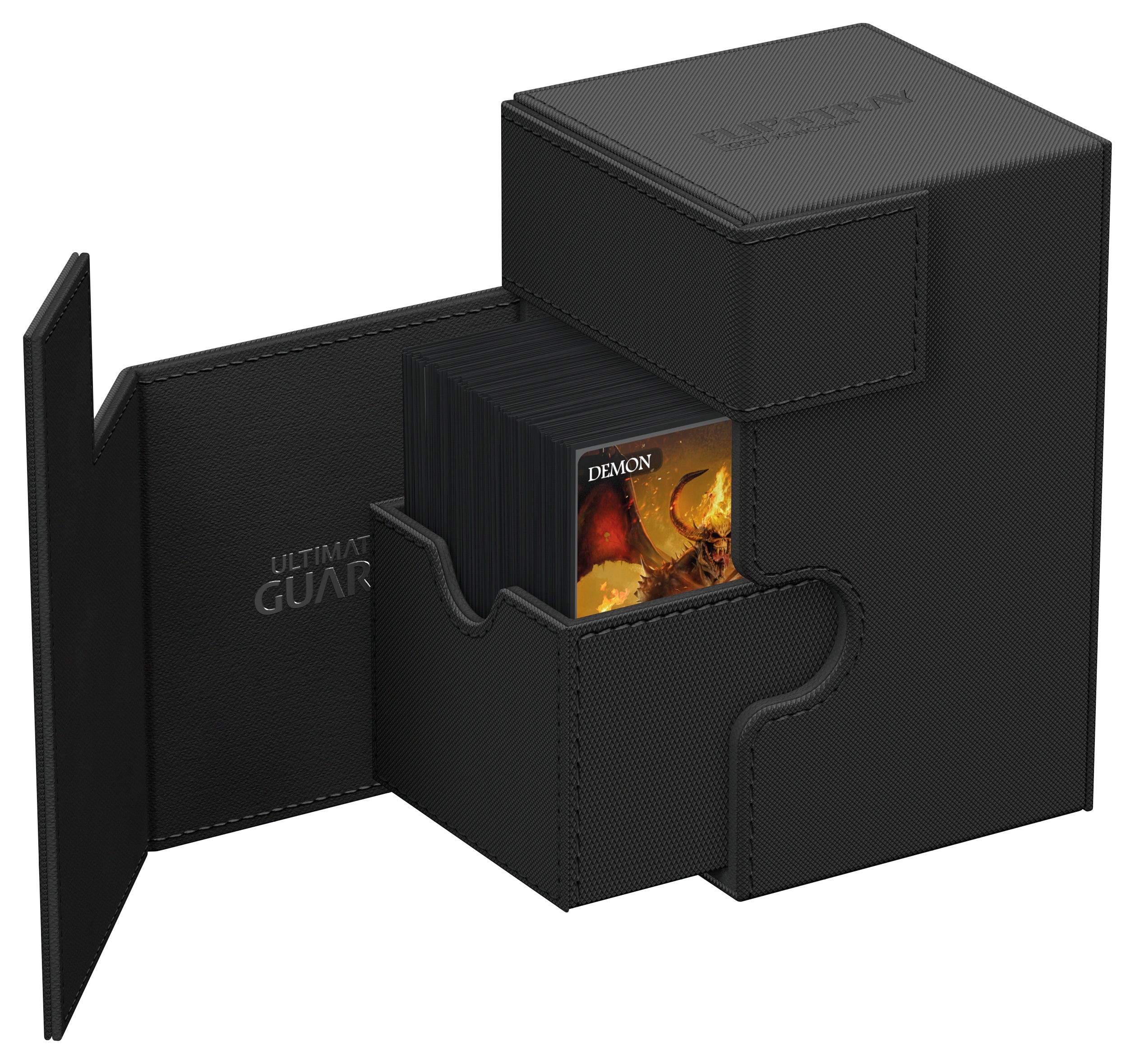 Étui à deck Flip'n'Tray Mono-Couleur 100+ Noir