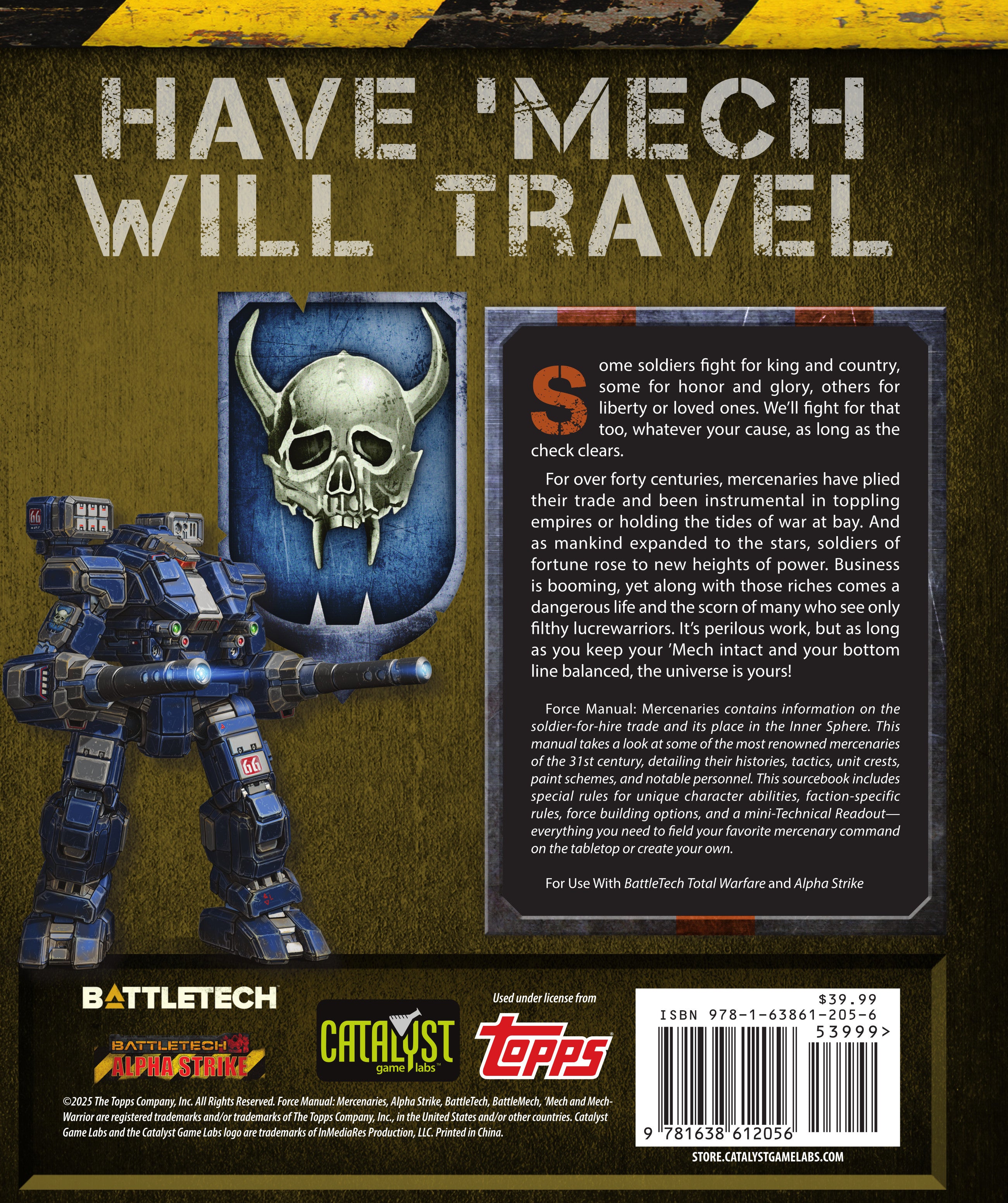 Battletech: Force Manual Mercenaries (Hardcover) (English)