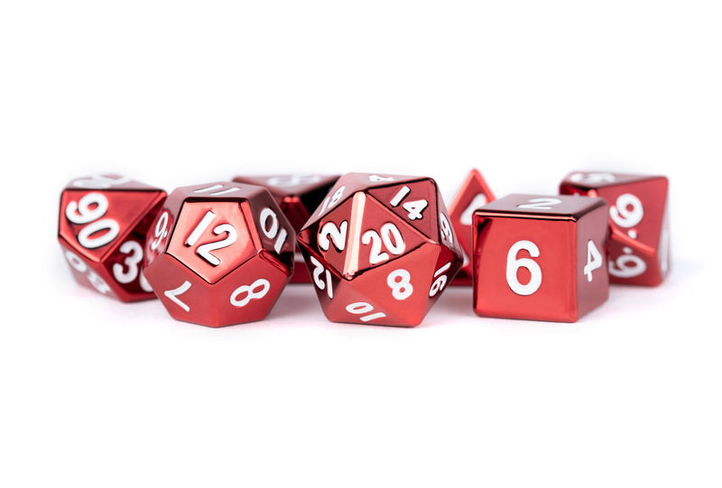 Metal 7 Dice Set: Red 16MM