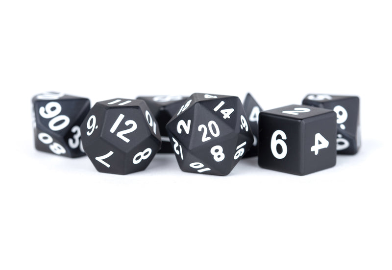 Metal 7 Dice Set: Black 16MM