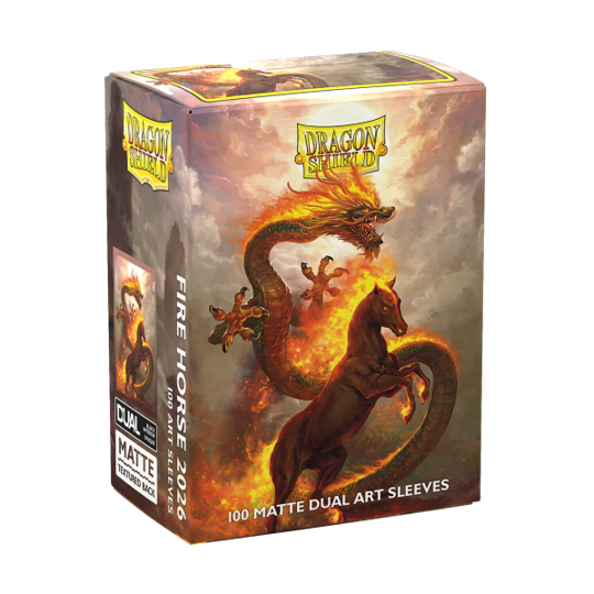 Dragon Shield Dual Matte Art Sleeves: Fire Horse 2025 100CT