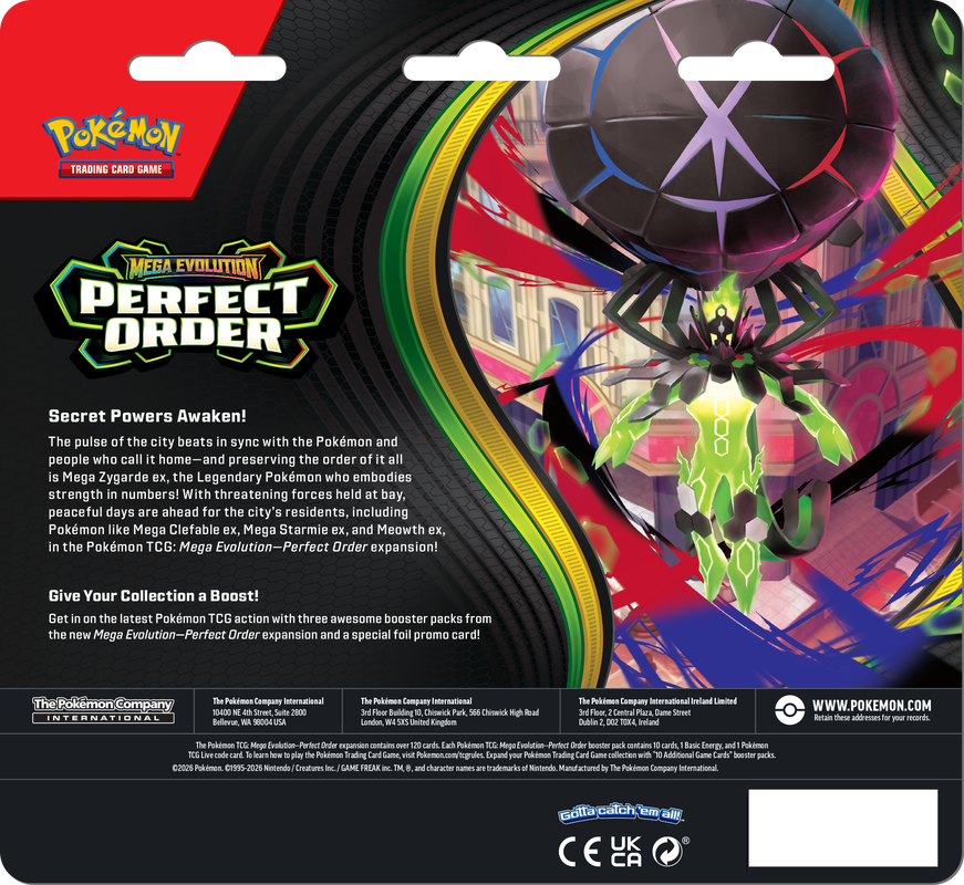 Pokemon Tcg: ME03 Perfect Order 3 Pack Blister