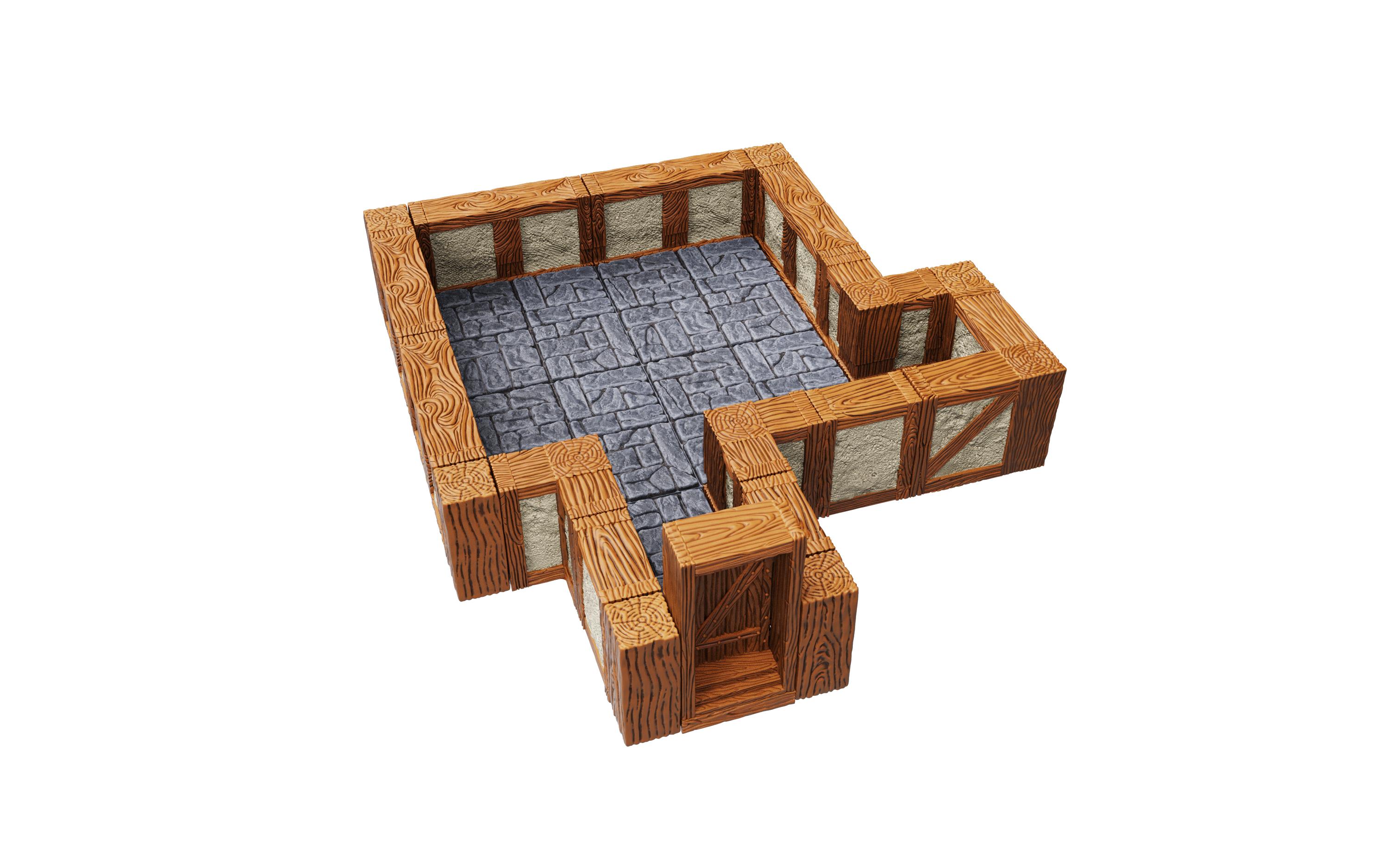 Tuiles Warlock : Extension de murs droits de 2,5 cm pour ville/village