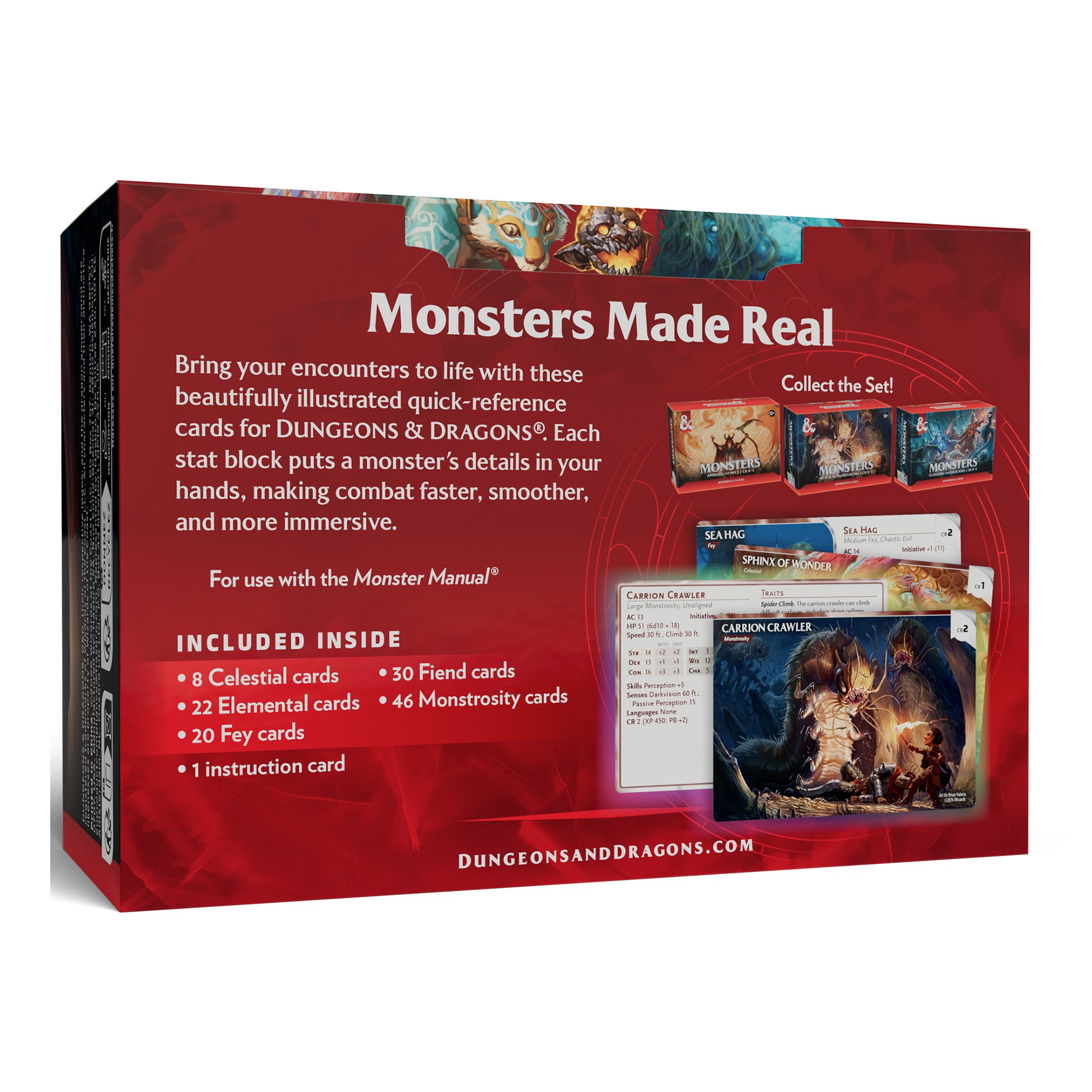 D&D Reference Cards: Monsters - Mystical and Menacing (English)