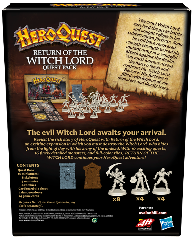 HeroQuest: Return of the Witchlord Quest Pack