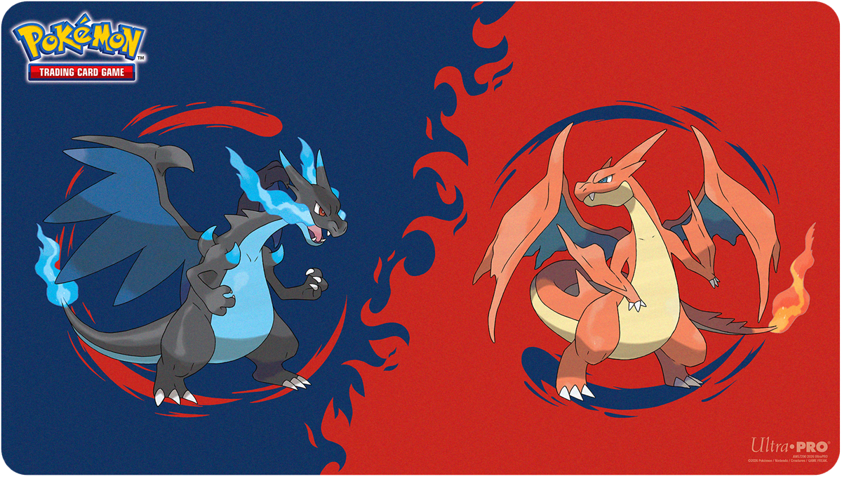 Pokemon TCG Playmat: Mega Charizard X & Mega Charizard Y