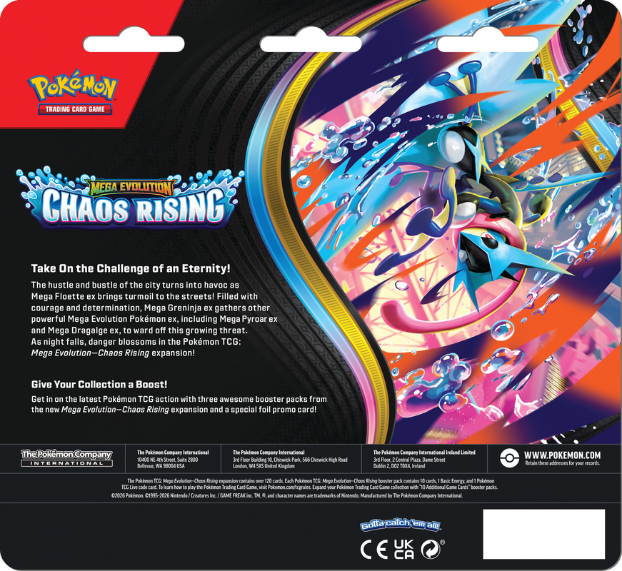 Pokemon TCG: ME04 Chaos Rising 3 Pack Blister