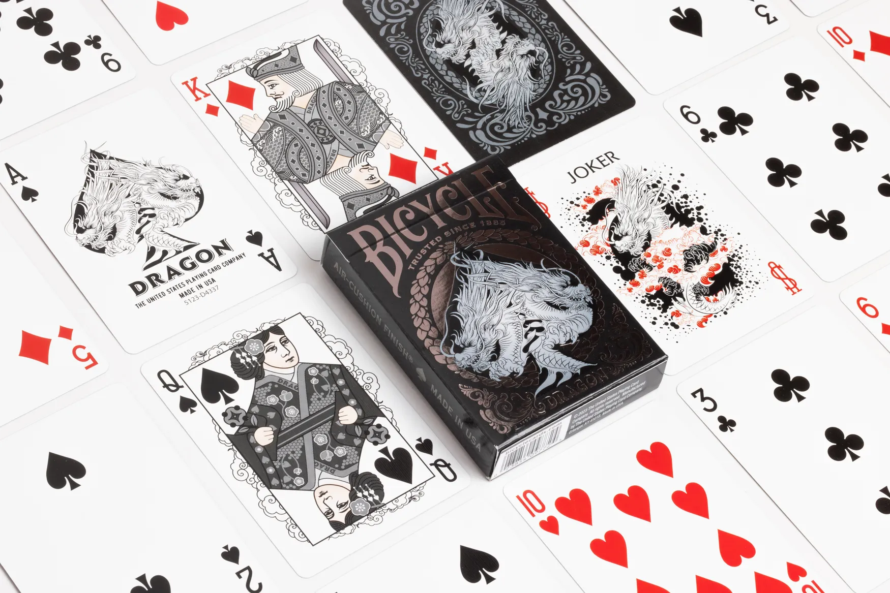 Cartes à jouer Dragon noir