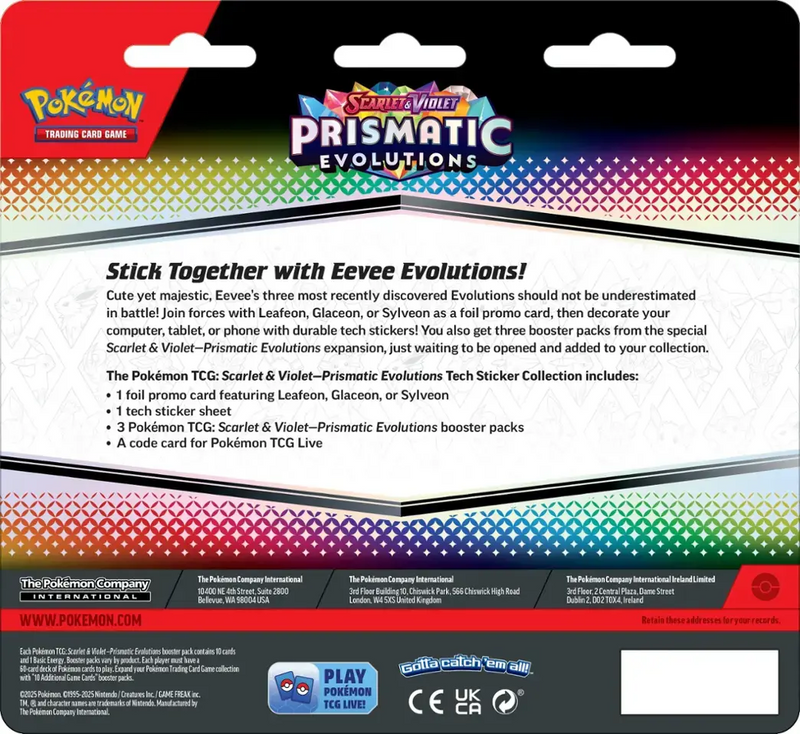 Pokemon TCG: SV8.5 Prismatic Evolutions Sticker Collection (Pre-Order)