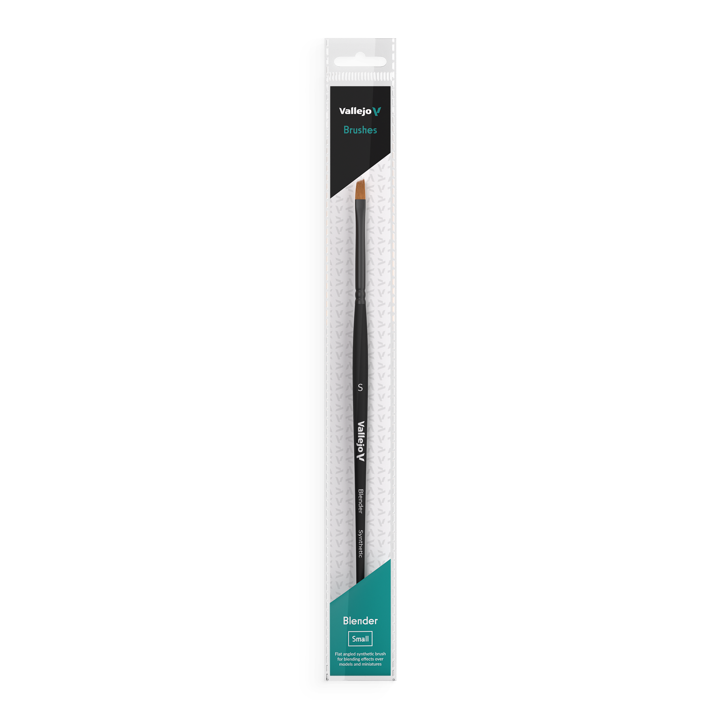 Synthetic Flat Angled Brush - Small