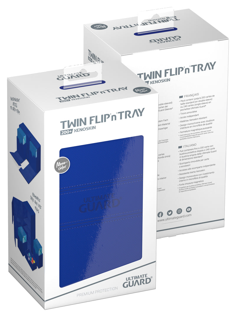 Étui Twin Flip'n'Tray Deck Xenoskin Mono-Color 200+ Bleu