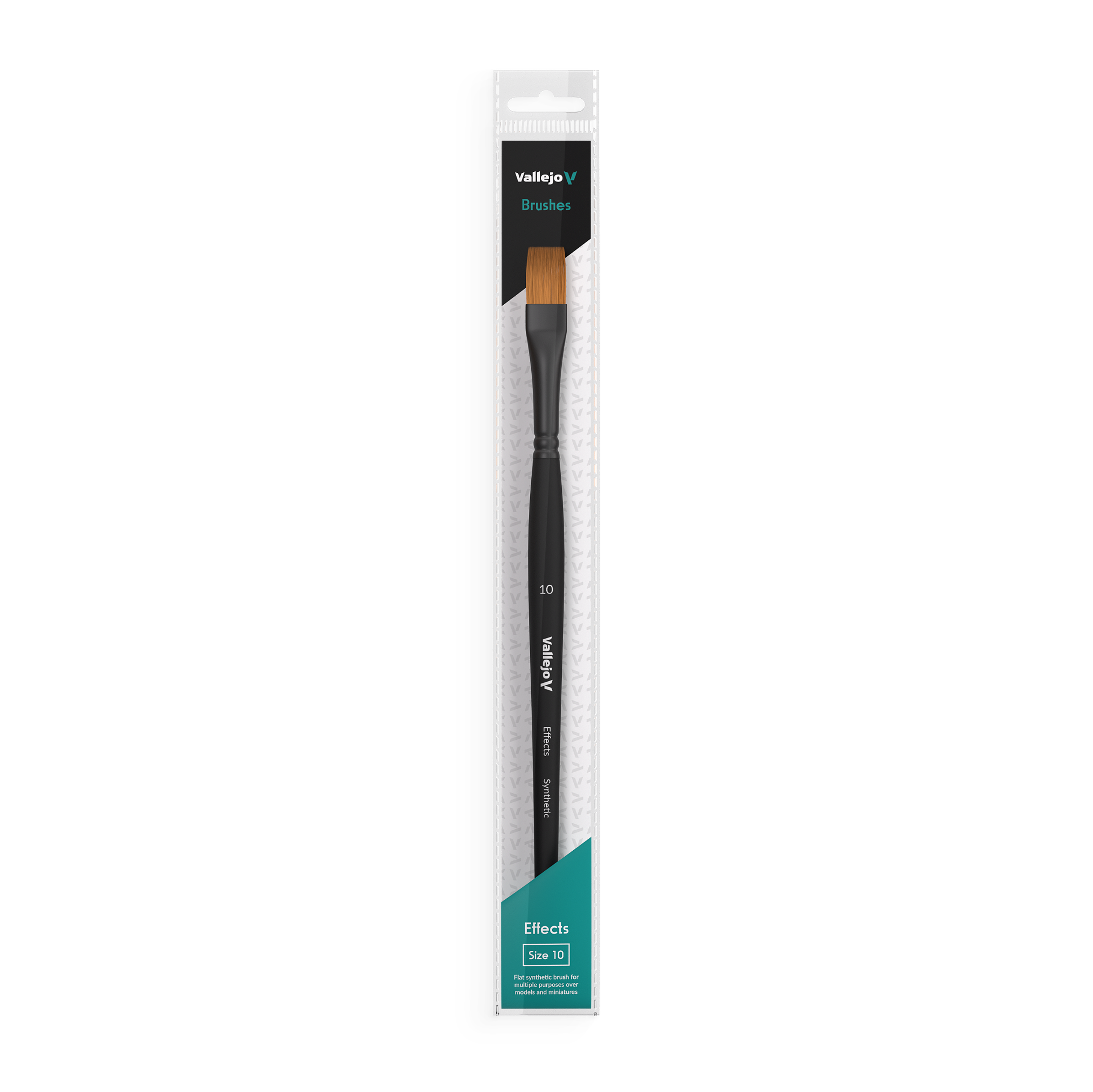 Synthetic Flat Rectangular Brush NO. 10