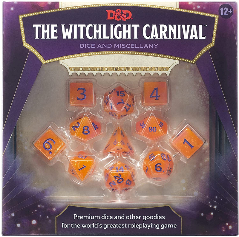 Ensemble de dés Donjons et Dragons Witchlight Carnival