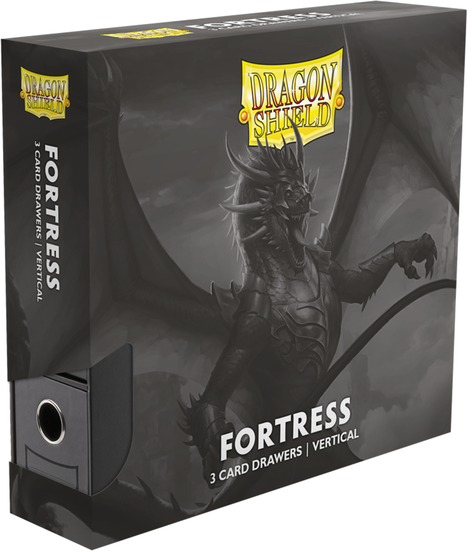 Dragon Shield Fortress: 3 Vertical Rows - Black