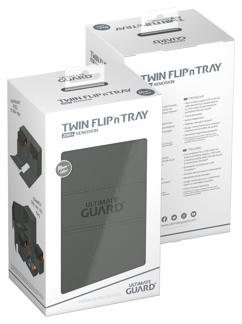 Étui Twin Flip'n'Tray Deck Xenoskin Mono-Color 200+ Gris