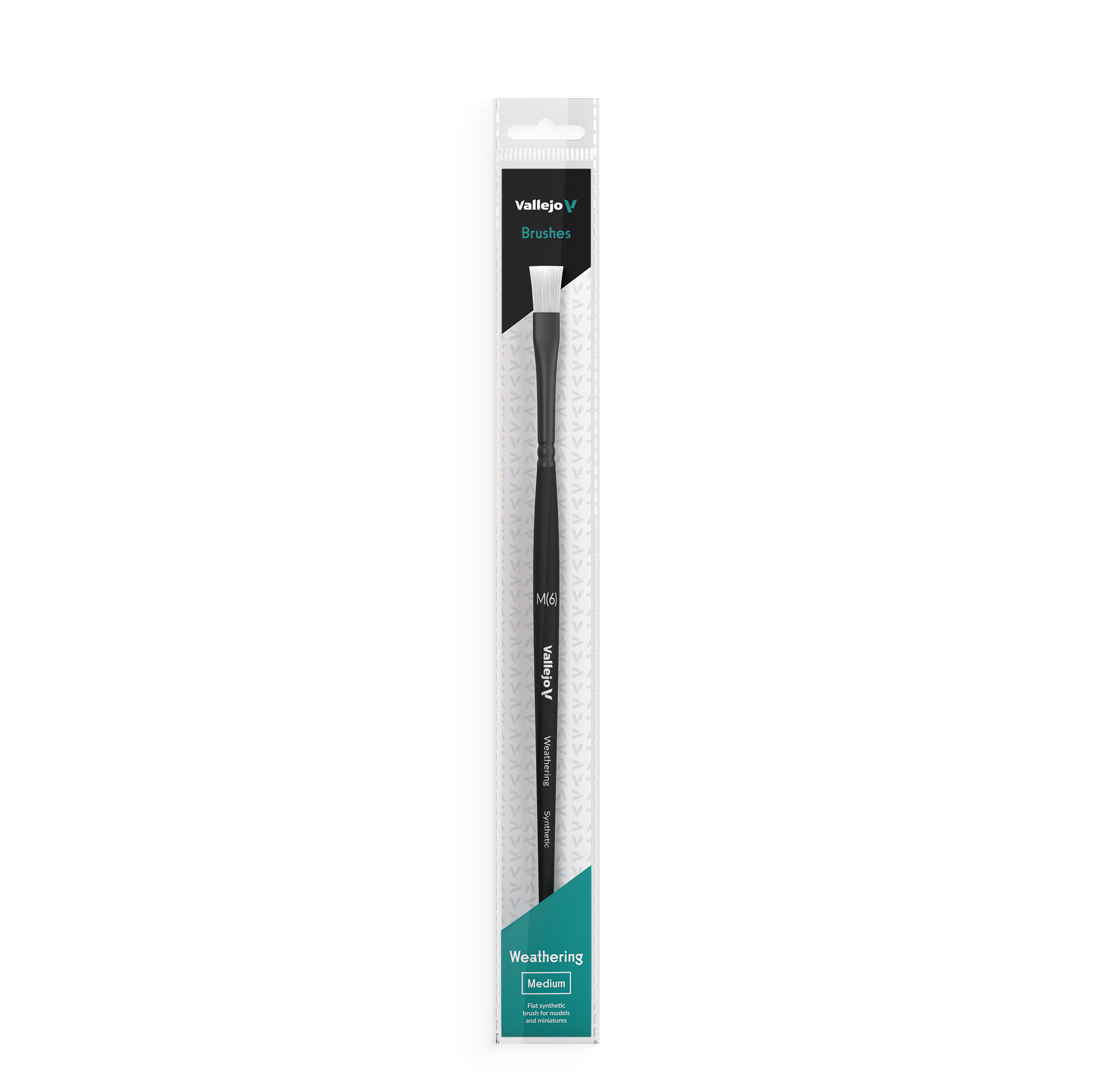 Synthetic Weathering Flat Brush - Medium