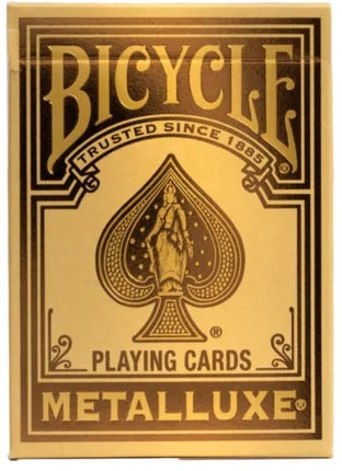 Metalluxe Holiday Gold Foil Back Playing Cards