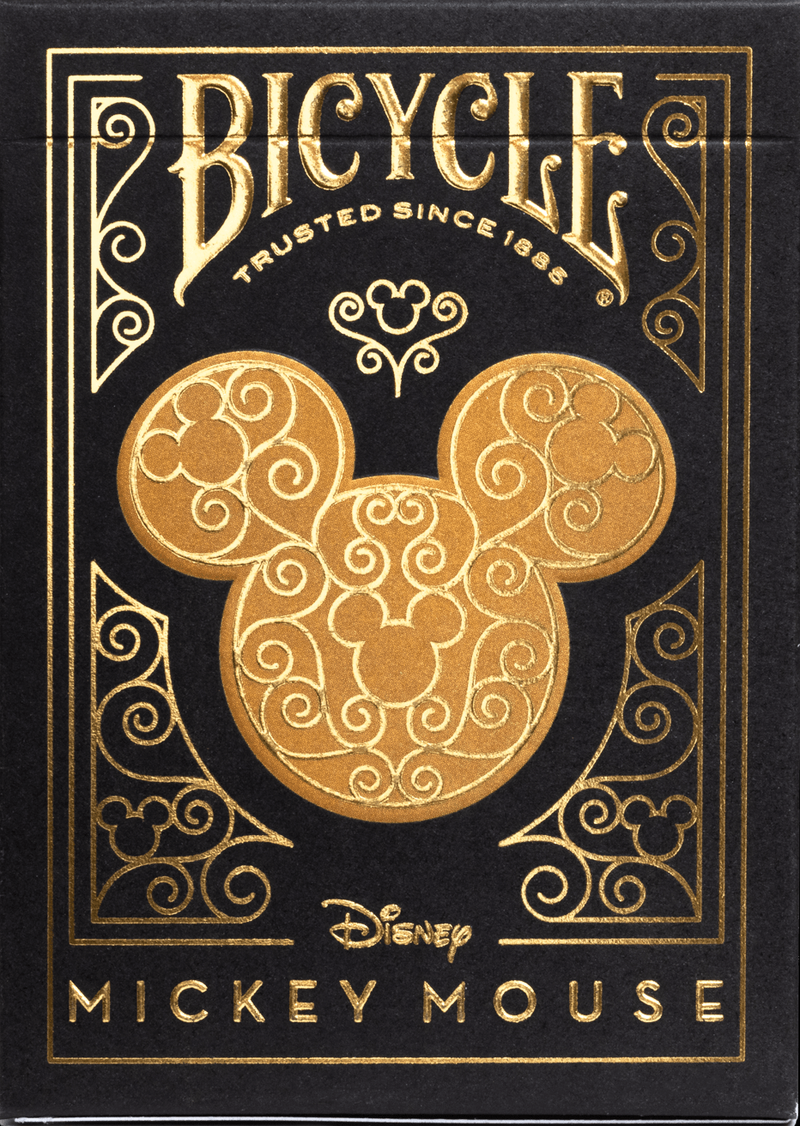 Disney Mickey Playing Cards Black/Gold