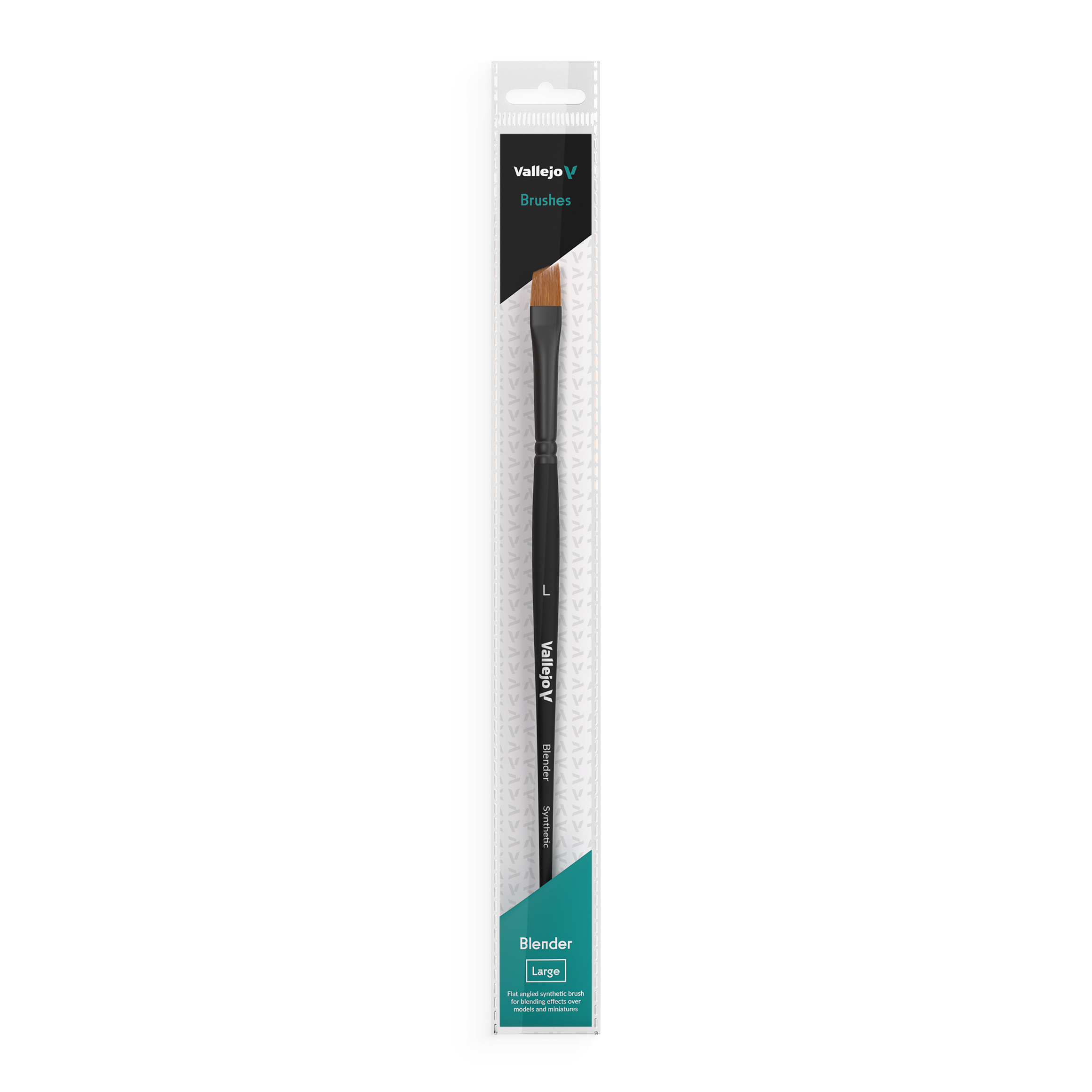 Synthetic Flat Angled Brush - Large