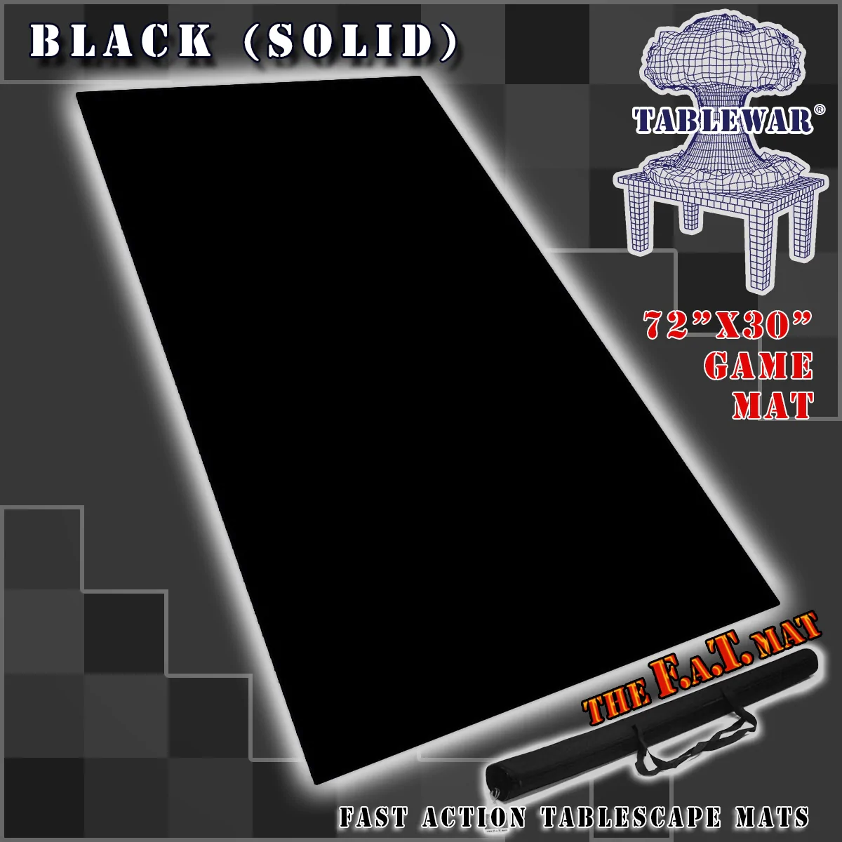 Tapis FAT : Noir uni 72"x30"