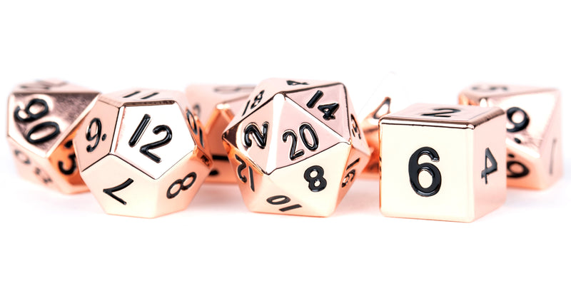 Metal 7 Dice Set: Copper 16MM