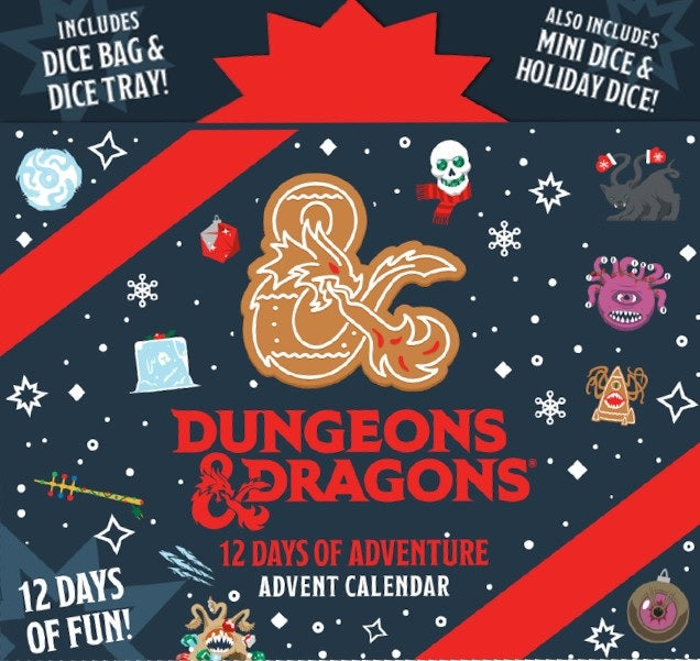 Calendrier des 12 dés d'aventure de Donjons et Dragons