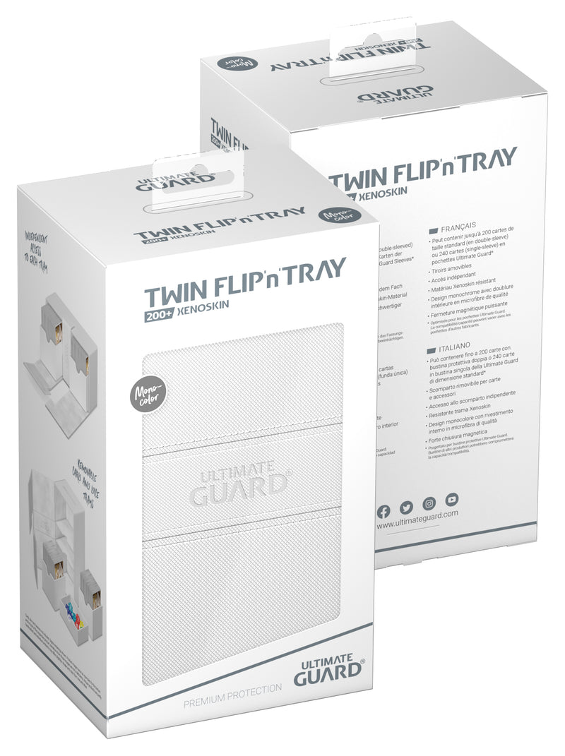 Étui Twin Flip'n'Tray Deck Xenoskin Mono-Color 200+ Blanc