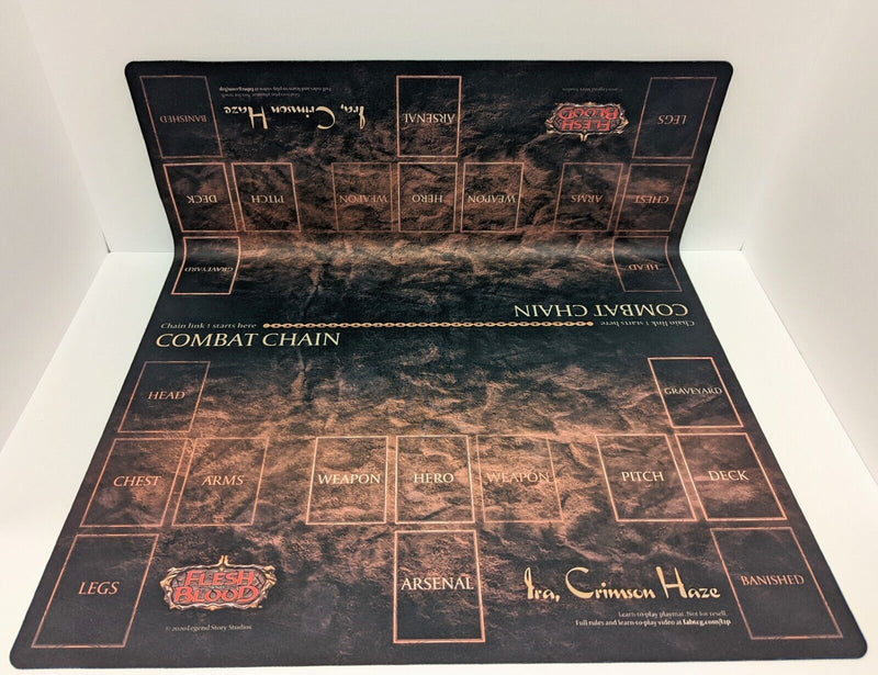 Flesh and Blood - Two Player Ira, Crimson Haze Playmat With Thank You Card