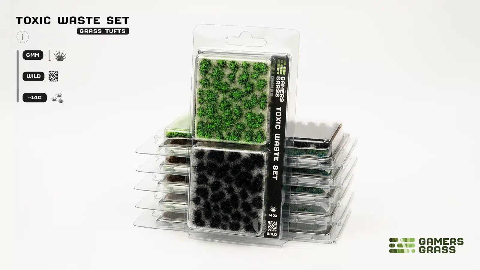 Herbe pour joueurs - Ensemble de touffes de déchets toxiques - Sauvage