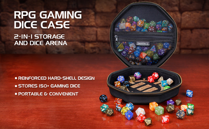 ENHANCE: Dice Case and Tray - Black