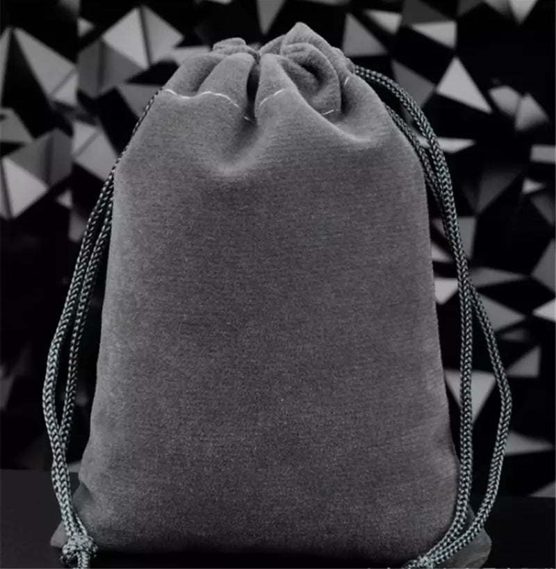 Velvet Draw String Bag 3.5” x 4.7” - Grey