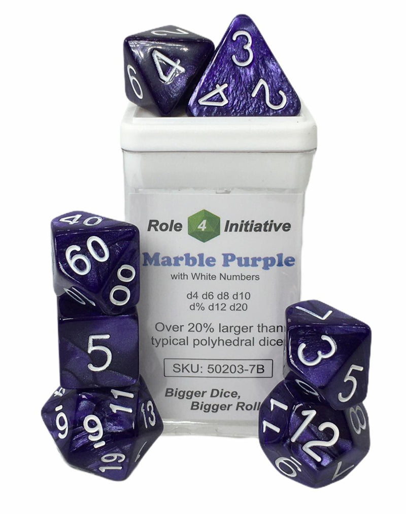 Marble Purple: Set of 7