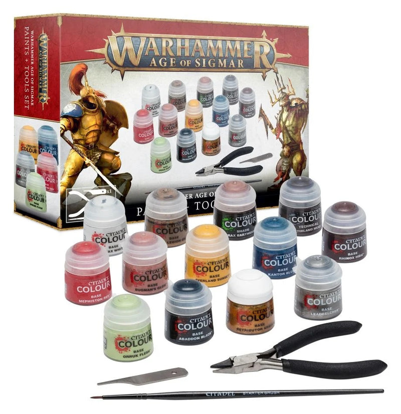 Warhammer Age of Sigmar : ensemble de peinture + outils