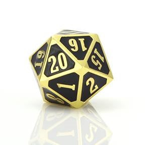 Metal MTG Roll Down Counter Shiny Gold and Black