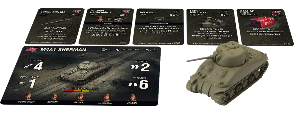 World of Tanks Miniatures Game: American M4A1 76MM Sherman (English)